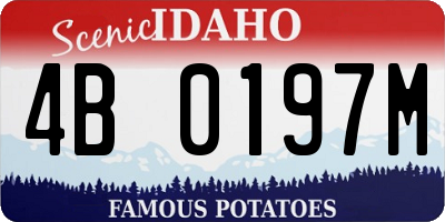 ID license plate 4B0197M