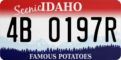 ID license plate 4B0197R