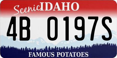 ID license plate 4B0197S