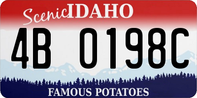 ID license plate 4B0198C