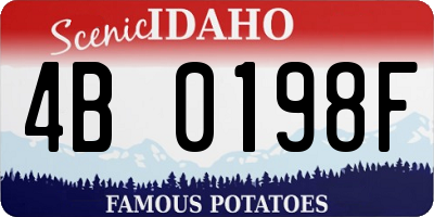 ID license plate 4B0198F