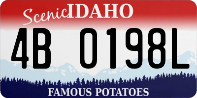 ID license plate 4B0198L
