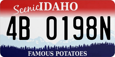 ID license plate 4B0198N