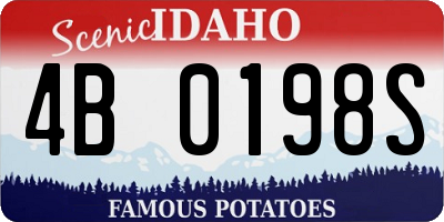 ID license plate 4B0198S