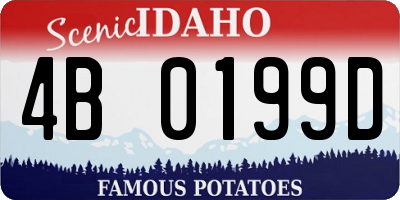 ID license plate 4B0199D