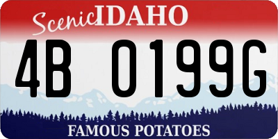 ID license plate 4B0199G