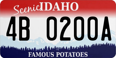 ID license plate 4B0200A