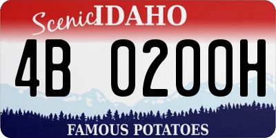 ID license plate 4B0200H