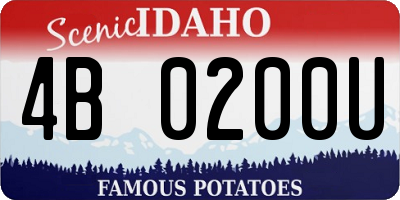 ID license plate 4B0200U