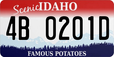 ID license plate 4B0201D