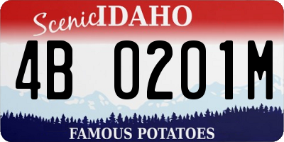 ID license plate 4B0201M