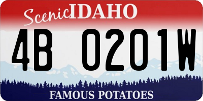 ID license plate 4B0201W