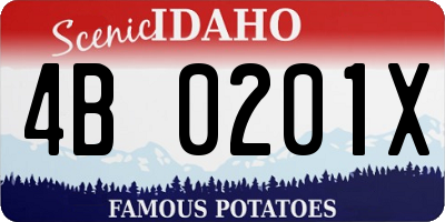ID license plate 4B0201X