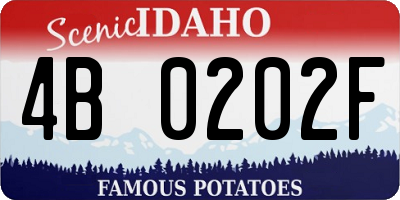 ID license plate 4B0202F