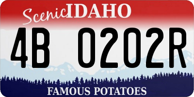 ID license plate 4B0202R