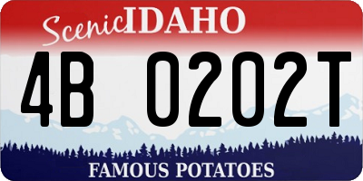 ID license plate 4B0202T