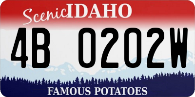 ID license plate 4B0202W