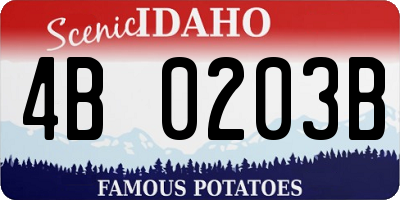 ID license plate 4B0203B