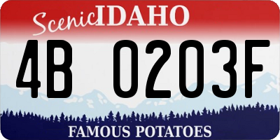ID license plate 4B0203F