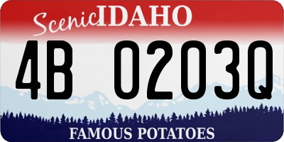 ID license plate 4B0203Q