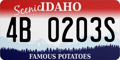 ID license plate 4B0203S