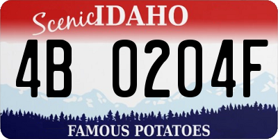 ID license plate 4B0204F