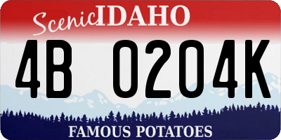 ID license plate 4B0204K