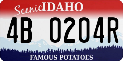 ID license plate 4B0204R