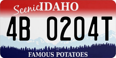 ID license plate 4B0204T