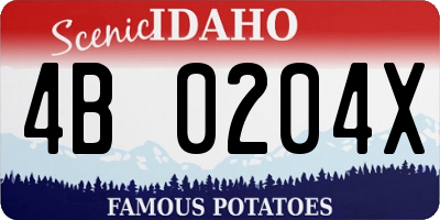 ID license plate 4B0204X