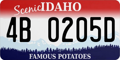 ID license plate 4B0205D