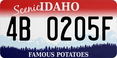 ID license plate 4B0205F