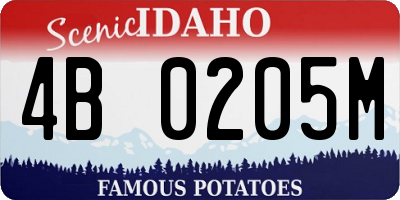 ID license plate 4B0205M