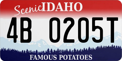 ID license plate 4B0205T