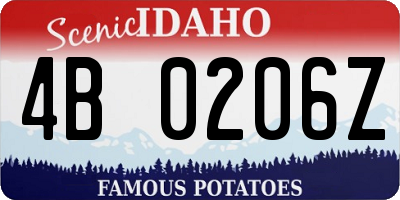 ID license plate 4B0206Z