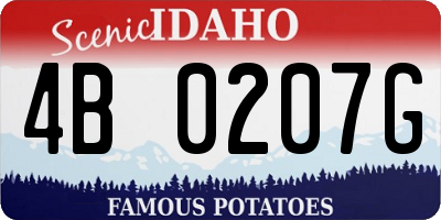ID license plate 4B0207G