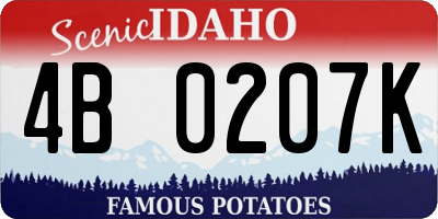 ID license plate 4B0207K
