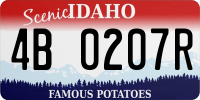 ID license plate 4B0207R