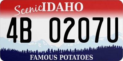 ID license plate 4B0207U