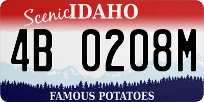 ID license plate 4B0208M