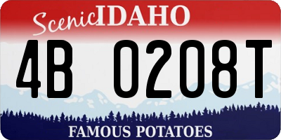 ID license plate 4B0208T