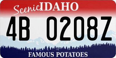 ID license plate 4B0208Z