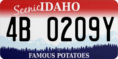 ID license plate 4B0209Y