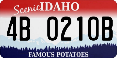 ID license plate 4B0210B