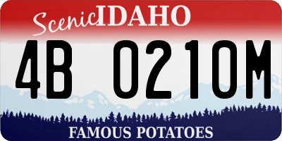 ID license plate 4B0210M