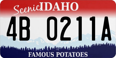 ID license plate 4B0211A