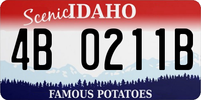 ID license plate 4B0211B