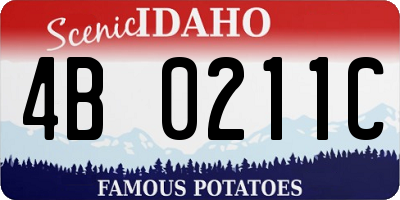 ID license plate 4B0211C