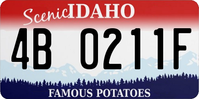 ID license plate 4B0211F