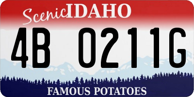 ID license plate 4B0211G